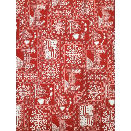 Cotton Hawaiian Quilt Red