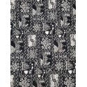 Cotton Hawaiian Quilt Black