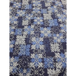 Cotton Overlay Quilt Navy