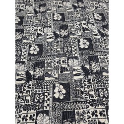 Cotton Mele Kalikimaka Black