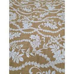 Cotton Tuberose Floral Lei Beige