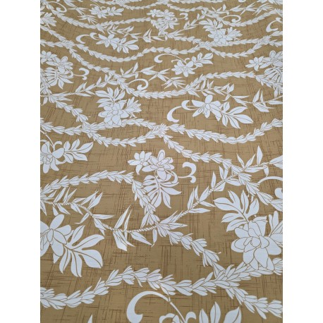 Cotton Tuberose Floral Lei Beige